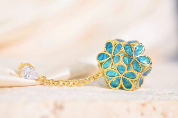 Openwork Enamel Chinese Ball Earrings - Image 4